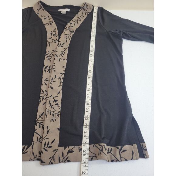 CJ Banks Black Open Front Soft Slinky Long Sleeve Blazer Jacket Women's Size X - Picture 5 of 10